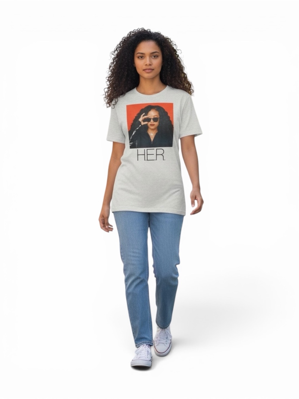 H.E.R. Band Tee Gray Graphic T-Shirt Men’s‎ Size M